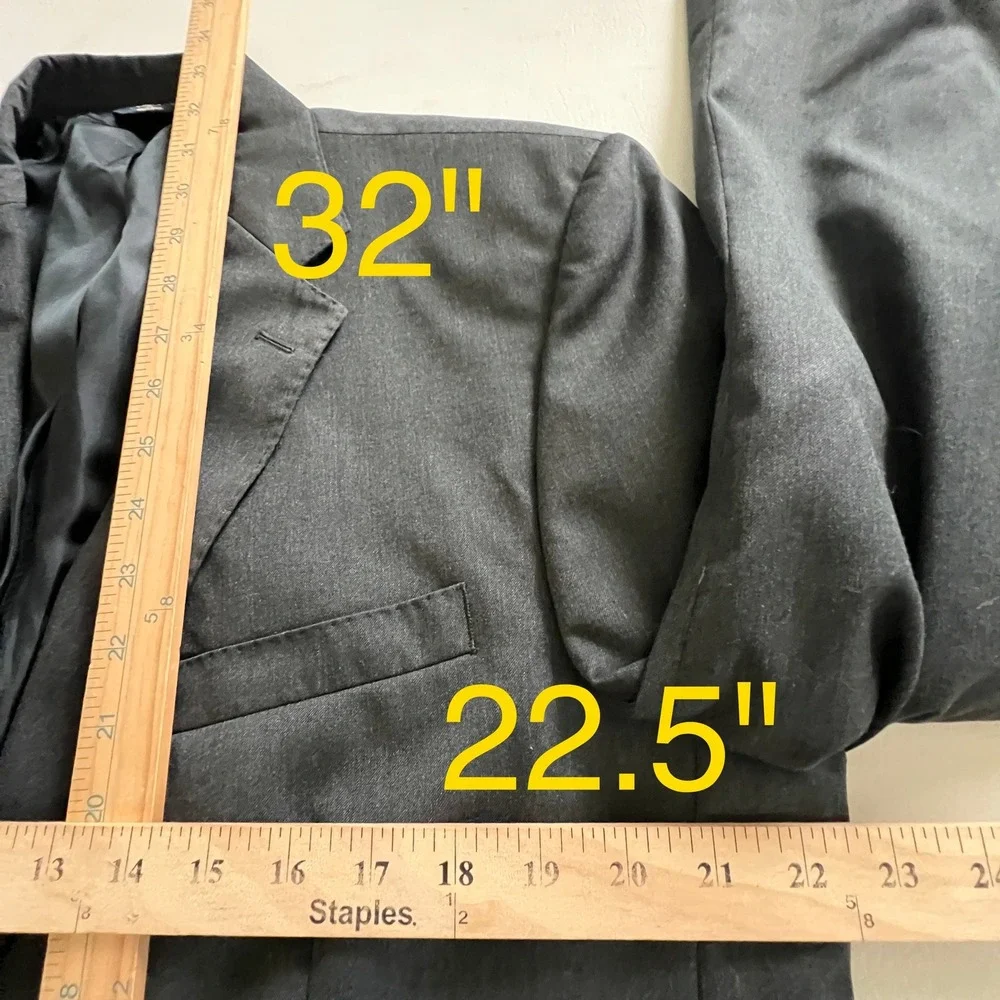 Joseph & Feiss Blazer Mens 44R Black Gold Collection Wool Sport Coat Formal